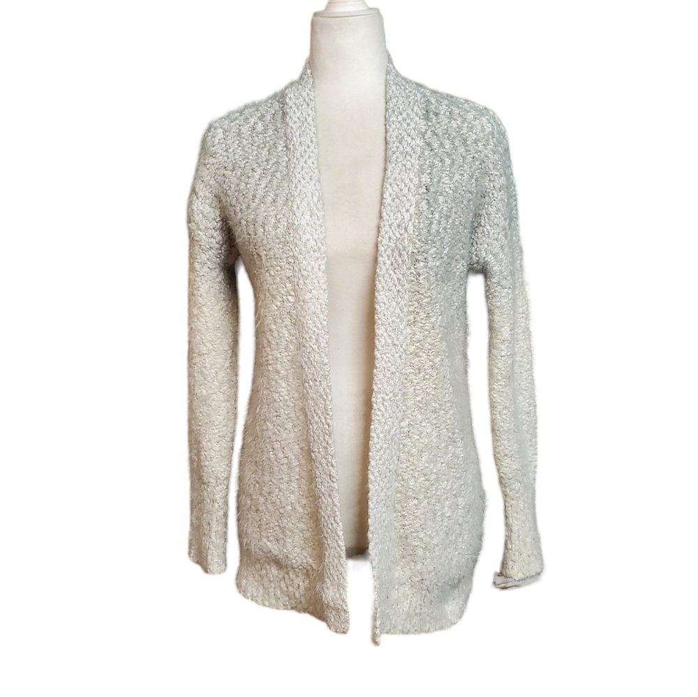 Ruby Moon Cardigan Womens Size Small Ombre Metallic Fuzzy Knit Long Sweater